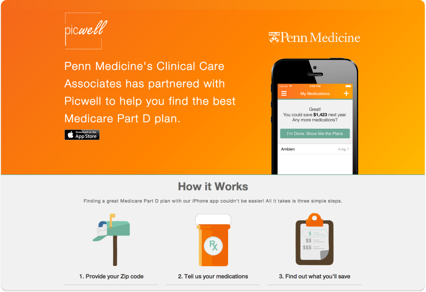 Picwell Medicare Part D plan comparison experience